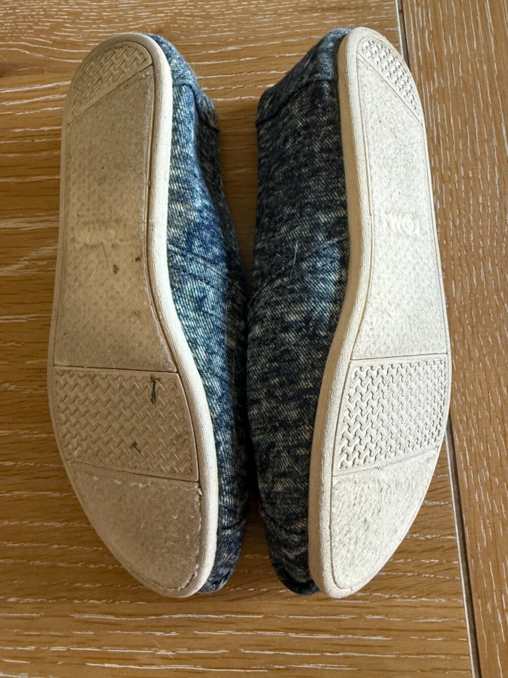 TOMS Classic Alpargata Size 7.5 Navy Speckled Canvas Slip On - Picture 3 of 4